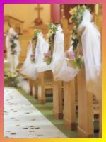 Decoracion de casamientos en templos o iglesias con flores.