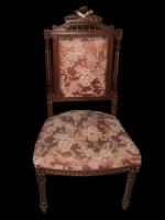 Todos los dias venta de antiguedades de mueble antiguo de 4 sillas inglesas en cedro y pana.